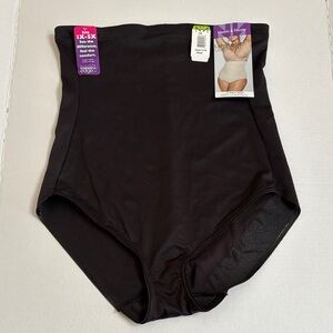 NWT Naomi & Nicole Black Hi Waist Firm Control Brief Size 5X